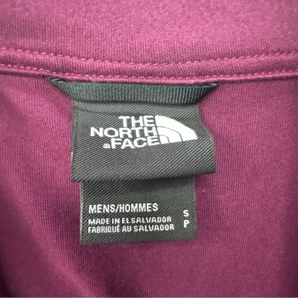 The North Face Mens SMALL Elevation 1/4 Zip Maroon Lightweight LS Pullover Shirt